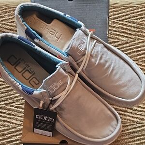 Hey Dude Men's Light Gray Slip-On Loafers